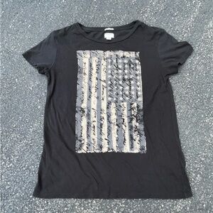 Ralph Lauren | Denim Supply |  USA Flag |Women’s | Black | Tshirt | Size Small